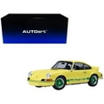 thumbnail image 1 of Porsche 911 Carrera 2.7 RS Light Yellow with Green Stripes and Wheels 1/18 Model Car by Autoart, 1 of 12
