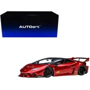 Lamborghini Huracan GT "LB-Silhouette Works" Hyper Red Metallic with Black Top 1 18 Model Car by Autoart