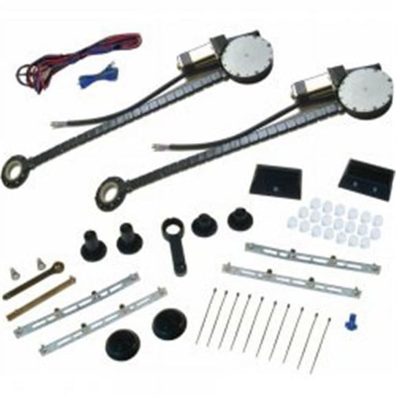 AUTPW4650 2 Door Universal Power Window Kit with 3 Illuminated Switches