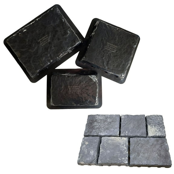 AUTUMN Durable Rustic Cobblestone Molds for Concrete, DIY Flagstone Pavers, Concrete Cement Molds, Paver Molds, Garden Decor Molds, Stones for Garden Walkway. Set of 6 Uniquely Designed molds