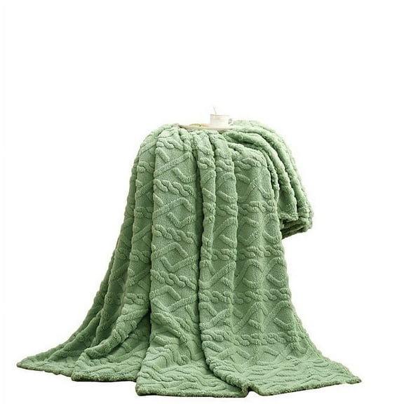 AUTUMN Fashion Couch Cover Blanket, Super Fluffy Soft Cozy Blanket for Cushion Couch Napping, Winter Nights, Travel, Camping and Dogs Pets Warm Blanket (Green)