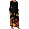 thumbnail image 1 of AUTUMN LEAVES Long Sleeved Dress women's clothing summer novelties ladies dresses for women Dance dresses dress, 1 of 6
