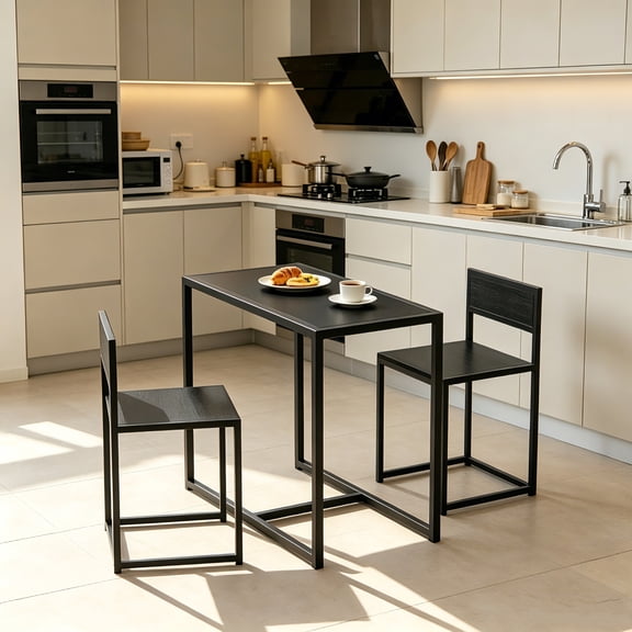 AUU 3-Piece Kitchen Table Set with 2 Chairs  Dining & Conversation Table for Kitchen, Dining Room, or Living Area