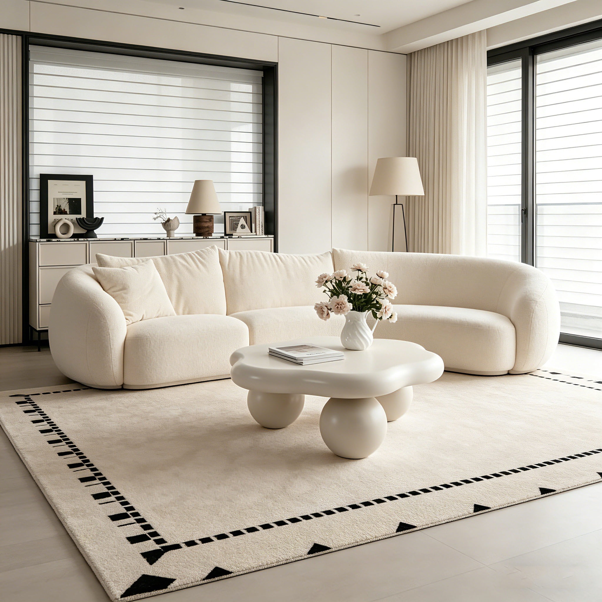 Photo inspiration: Picture Idea: Auu 35 Cream Cloud Shaped Coffee Table Petal Shaped Modern