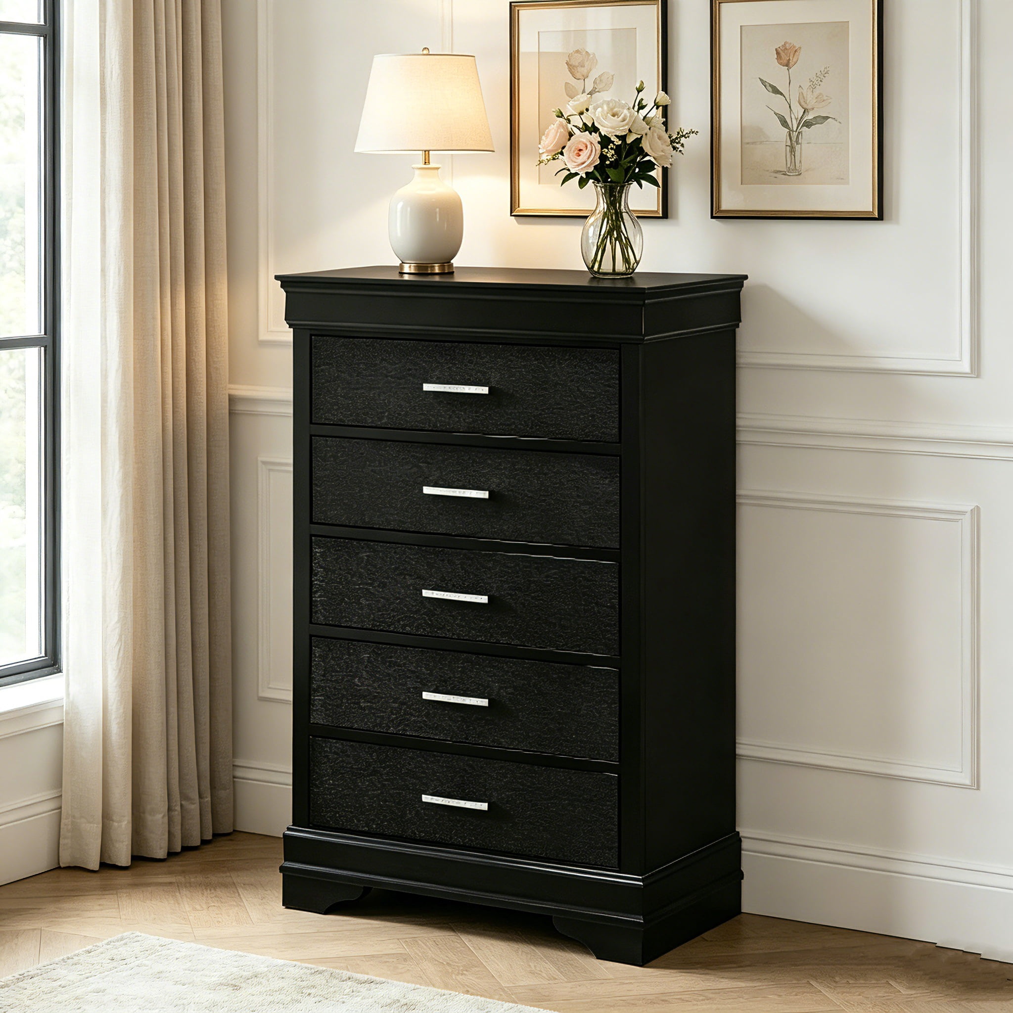 black tufted dresser Ambrosia Transitional Black 56-inch Wide 9-Drawer Fabric Tufted Dresser by  Furniture of America - Bed Bath & Beyond