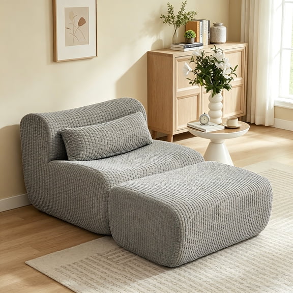AUU Oversized Modern Modular Loveseat Sofa, Cloud Boneless Couch for Living Room, No Assembly Required