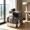 thumbnail image 1 of AUU XL Stainless Steel Cat Litter Box with Lid – 18" Deep for Large Cats, 180° Flip-Top, Odor Control, Leak-Proof, Includes Scoop, 1 of 7