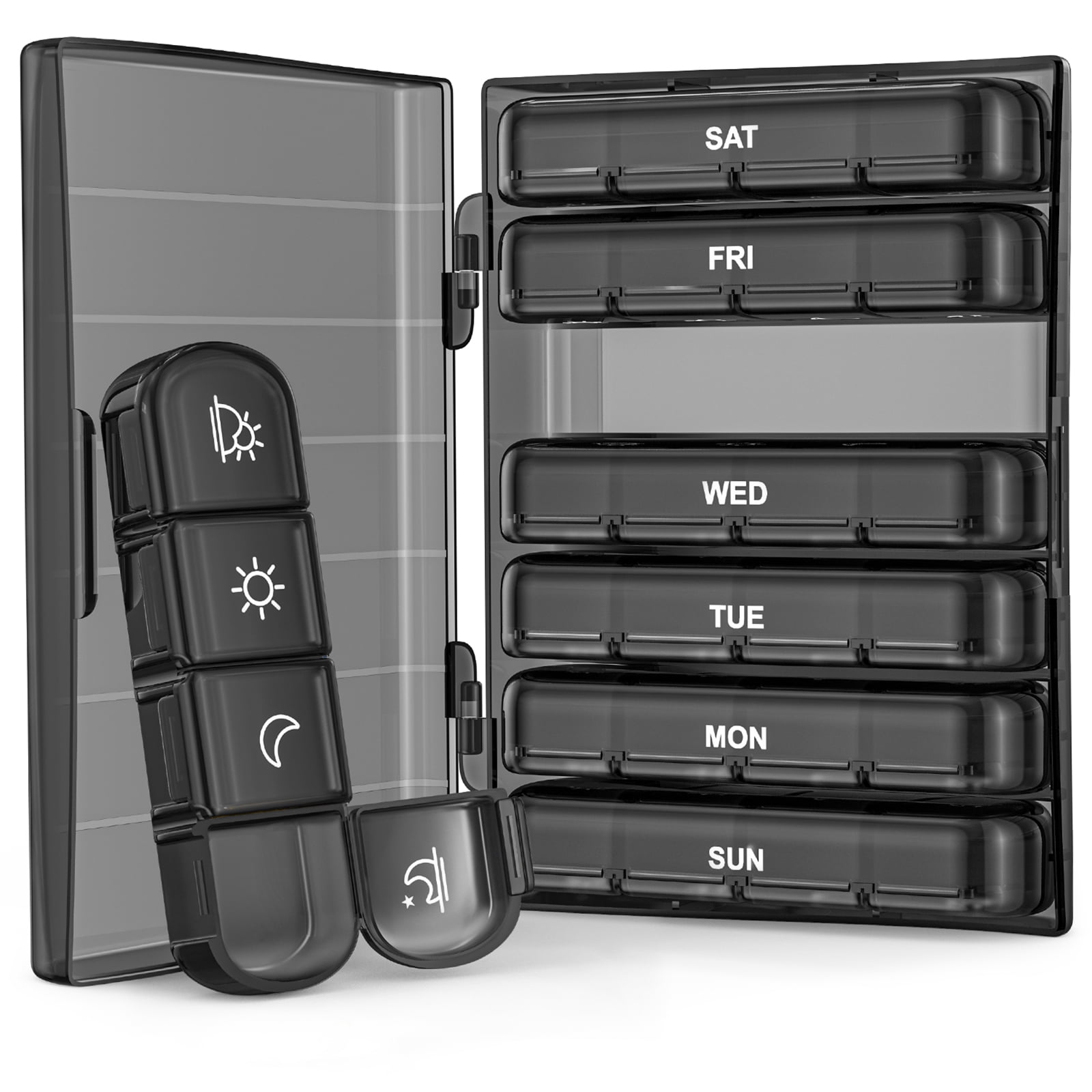 AUVON Weekly Pill Planner 4x Daily Large 7 Day Portable Pill Box auvon-weekly-pill-planner-4x-daily-large-7-day-portable-pill-box
