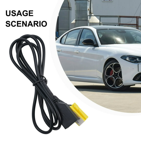 AUX Audio Connection Six Pin to USB for Cars Including For Fiat Grande Punto Models from Year 2007 to Year 2024
