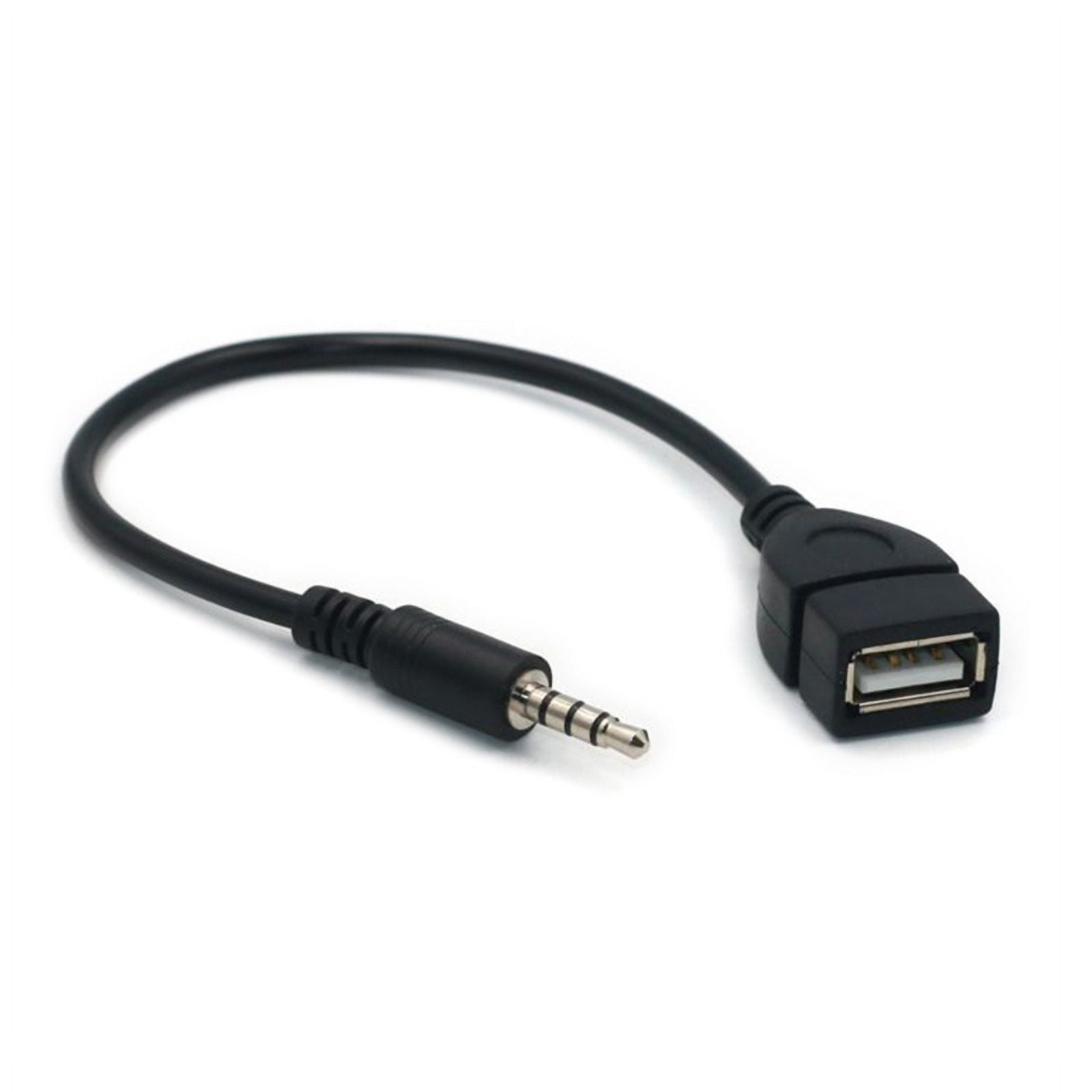 AUX to USB Adapter Audio Music Car Stereo Male Plug Jack to USB Female Cord
