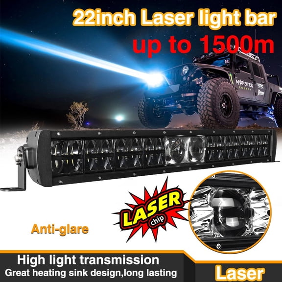 AUXBEAM 5D-PRO Lens 22"inch LED Laser Work Light Bar Driving Offroad Truck SUV