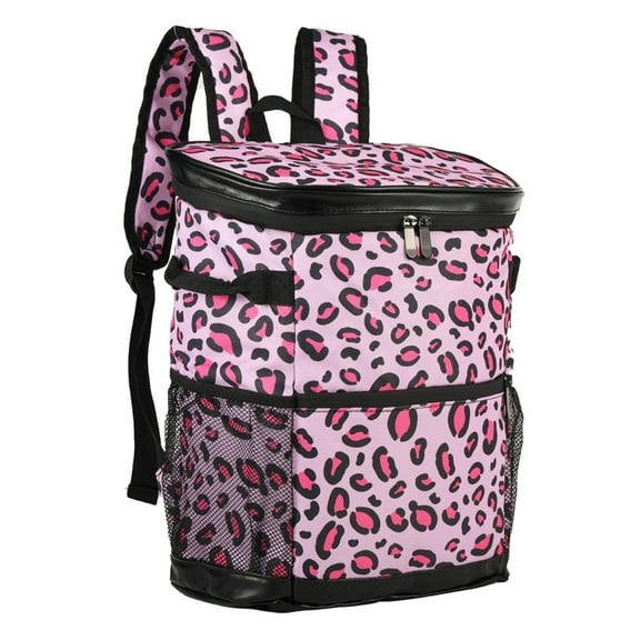 AUXDIQ 16L Insulated Cooler Backpack Leak-Proof Lunch Bag Insulated Picnic Backpack, Pink