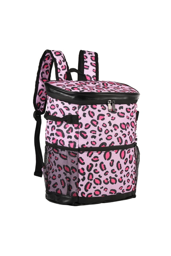 16L Insulated Cooler Backpack Leak-Proof Lunch Bag Insulated Picnic Backpack, Pink