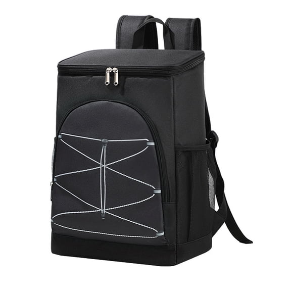 AUXDIQ 20L Insulated Cooler Backpack Leak-Proof Lunch Bag Insulated Picnic Backpack Black