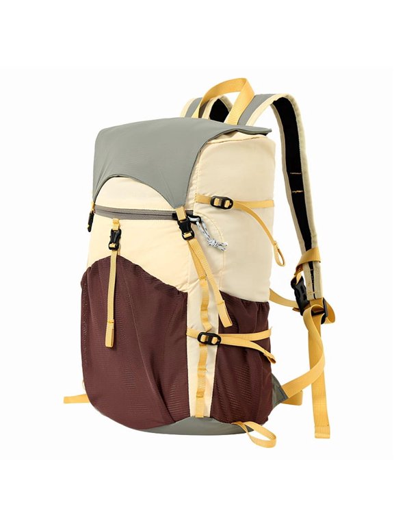 22L Hiking Backpack Lightweight Travel Daypack for Women & Men Beige