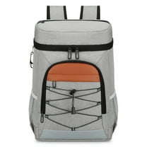 AUXDIQ 28L Insulated Cooler Backpack Leak-Proof Lunch Bag Insulated Picnic Backpack (Light Grey)