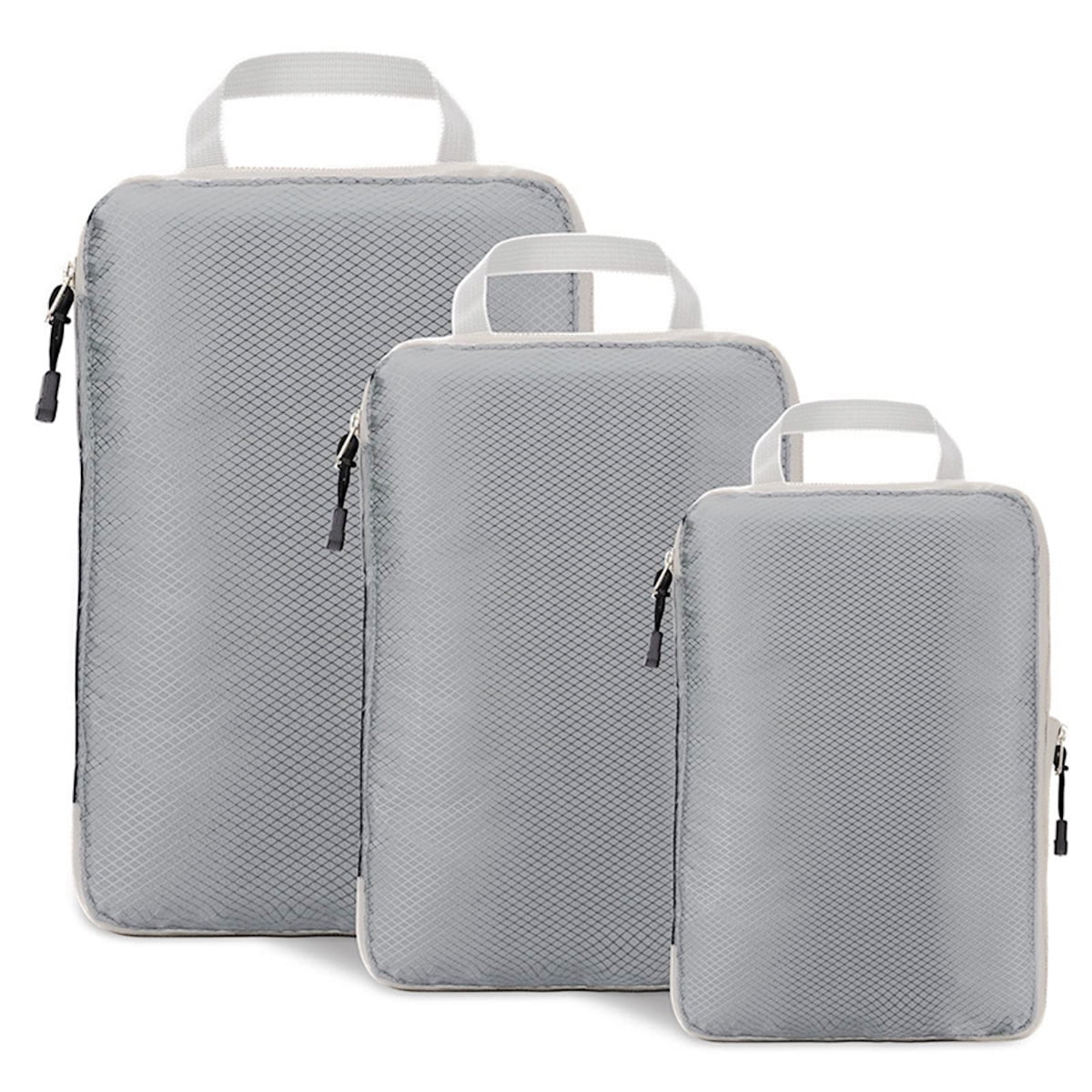 AUXDIQ 3 PCS Compression Packing Cubes Travel Luggage Organizer Bags Set Packing Organizers Compression Suitcase Bag Travel Essential Bag
