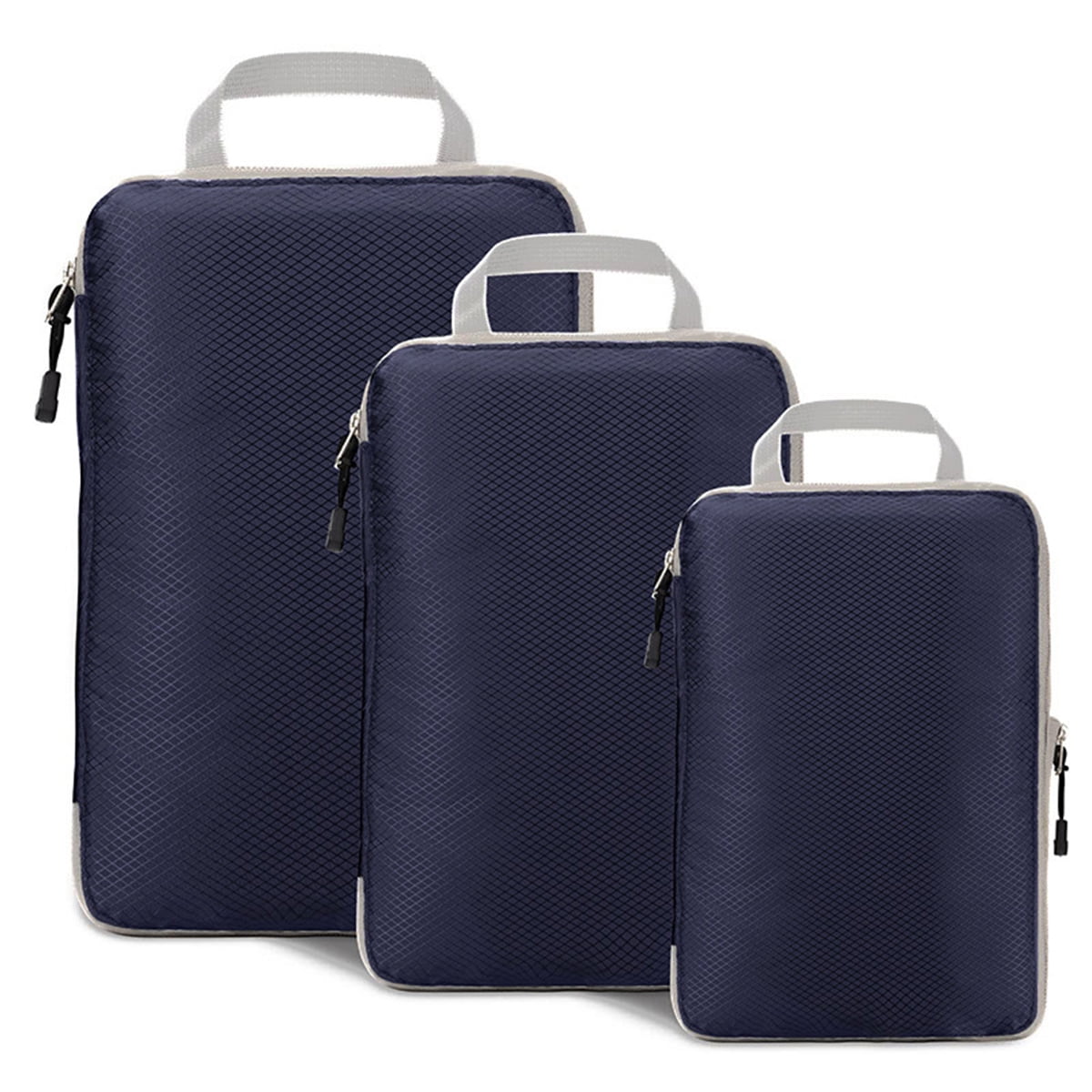 AUXDIQ 3 PCS Compression Packing Cubes Travel Luggage Organizer Bags Set Packing Organizers Compression Suitcase Bag Travel Essential Bag