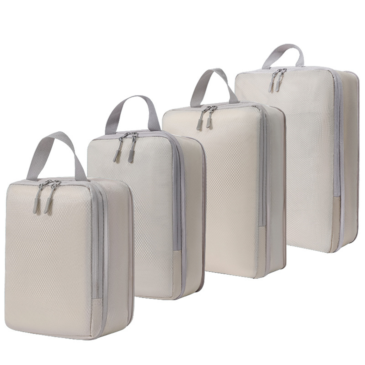 AUXDIQ 4 PCS Compression Packing Cubes Travel Luggage Organizer Bags Set Packing Organizers Compression Suitcase Bag Travel Essential Bag