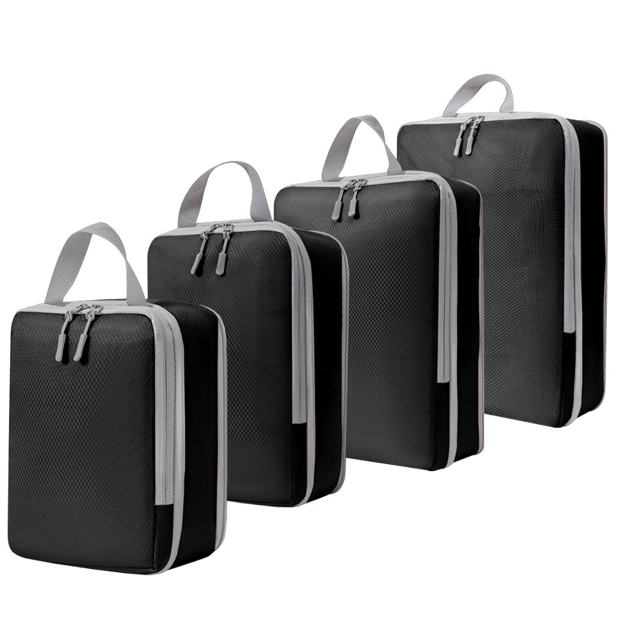 AUXDIQ 4 PCS Compression Packing Cubes Travel Luggage Organizer Bags Set Packing Organizers Compression Suitcase Bag Travel Essential Bag
