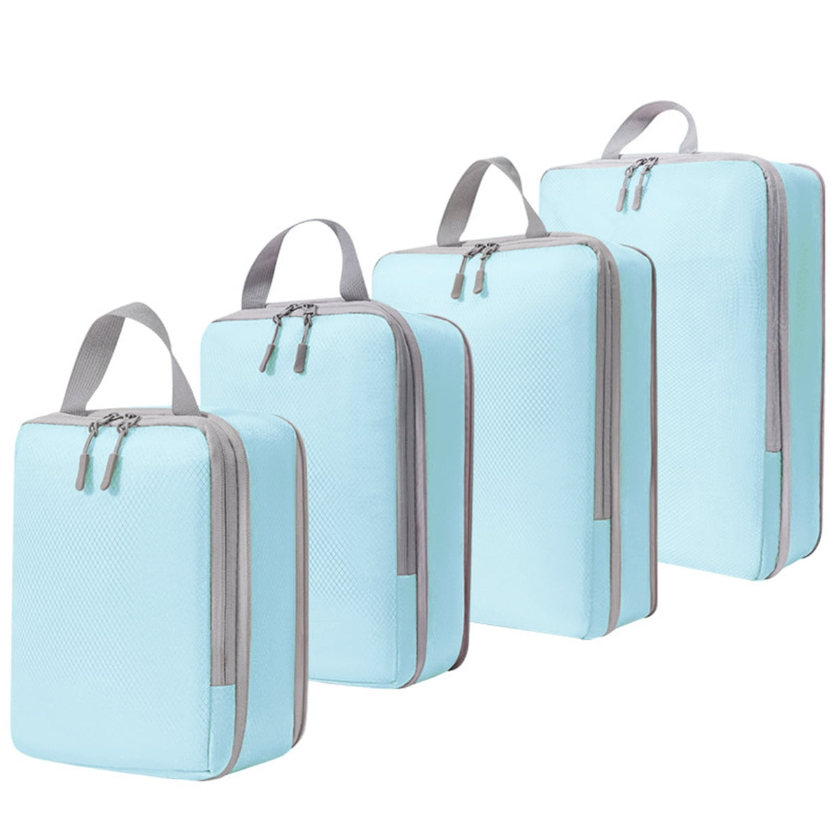 AUXDIQ 4 PCS Compression Packing Cubes Travel Luggage Organizer Bags Set Packing Organizers Compression Suitcase Bag Travel Essential Bag