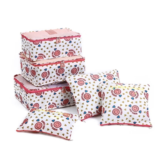 AUXDIQ 6 PCS Packing Cubes for Suitcase Travel Luggage Organizer Bags Set Packing Organizers Compression Suitcase Bag Travel Essential Bag