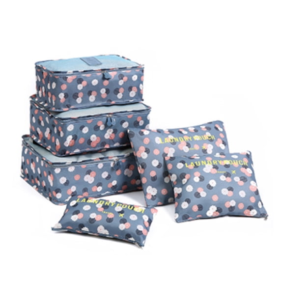 AUXDIQ 6 PCS Packing Cubes for Suitcase Travel Luggage Organizer Bags Set Packing Organizers Compression Suitcase Bag Travel Essential Bag
