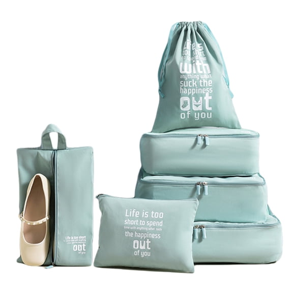 AUXDIQ 6 PCS Packing Cubes for Suitcase Travel Luggage Organizer Bags Set Packing Organizers Compression Suitcase Bag Travel Essential Bag