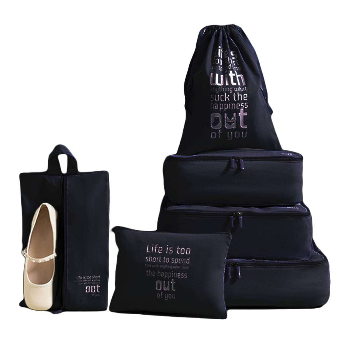 AUXDIQ 6 PCS Packing Cubes for Suitcase Travel Luggage Organizer Bags Set Packing Organizers Compression Suitcase Bag Travel Essential Bag