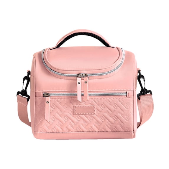 AUXDIQ 8L Insulated Cooler Bag Leakproof Cooling Tote Thermal Lunch Bag Pink
