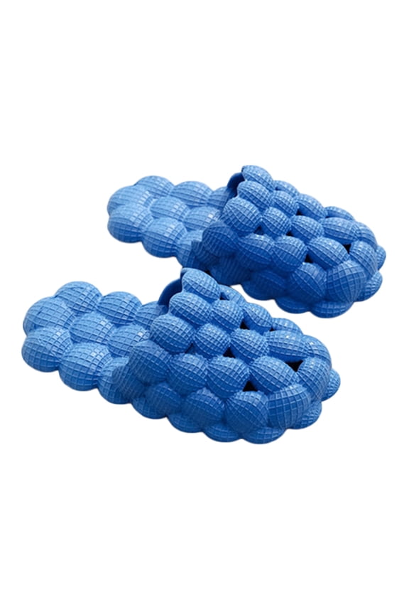 Bathroom Slippers Women Men Non Slip House Shoes Shower Sandals Beach Pool Slides, Blue, 6.5/7 US