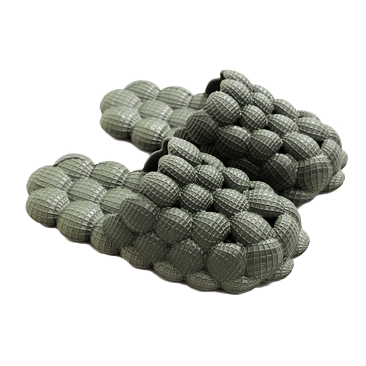 Bathroom Slippers Women Men Non Slip House Shoes Shower Sandals Beach Pool Slides, Olive, 10.5/11 US