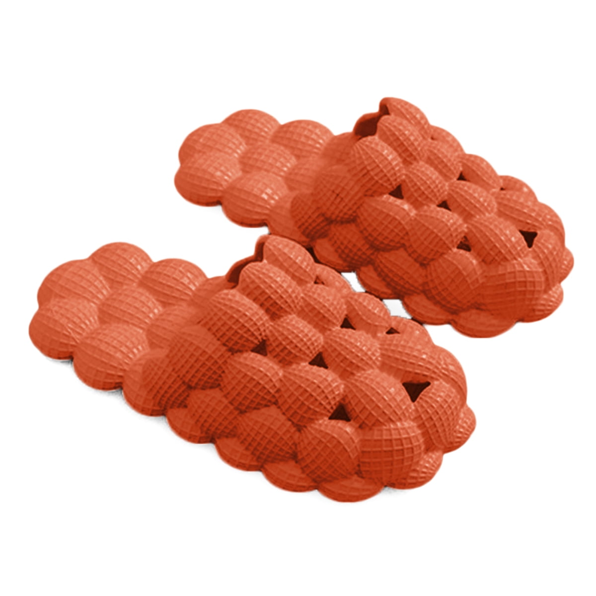 Bathroom Slippers Women Men Non Slip House Shoes Shower Sandals Beach Pool Slides, Orange, 12/12.5 US