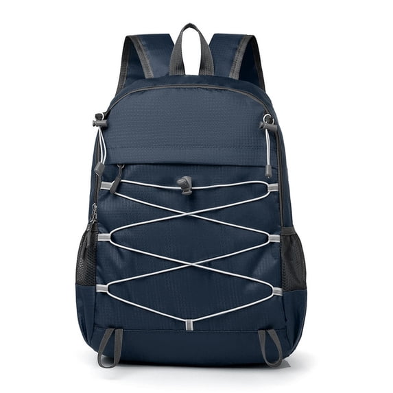 AUXDIQ Foldable Hiking Backpack 21L Women Men Lightweight Daypack for Camping Travel and Daily Use Navy Blue