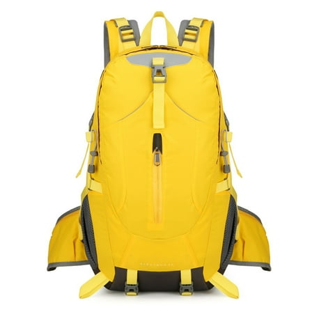 AUXDIQ Hiking Backpack 40L Waterproof Camping Backpack Travel Daypack for Women Men Yellow