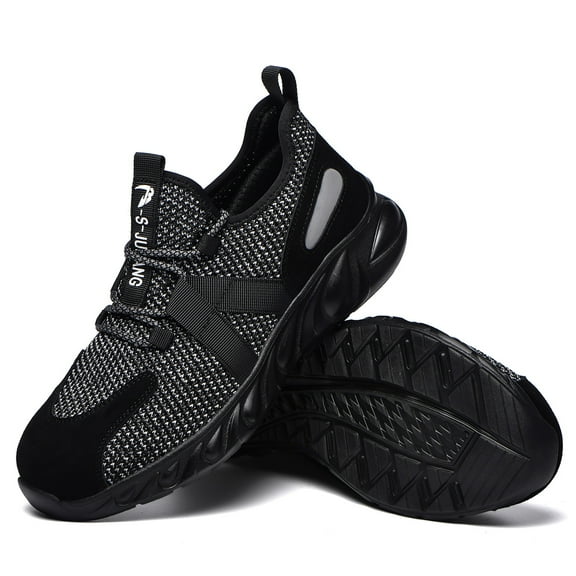 AUXDIQ Men Women Safety Shoes Steel Toe Cap Lightweight Work Trainers Sneakers Construction Industrial