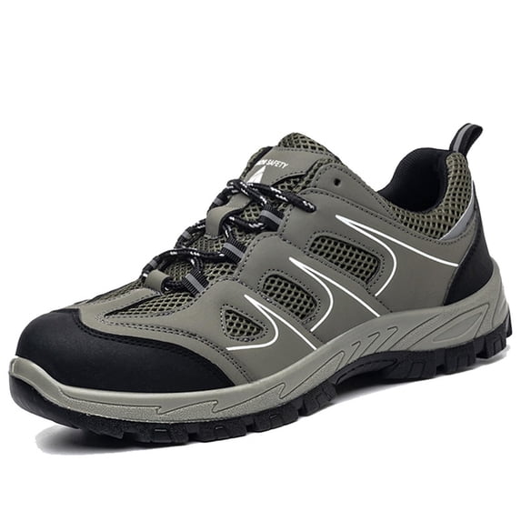 AUXDIQ Safety Trainers Men Women Steel Toe Cap Work Shoes Comfy Construction Industrial Sneakers