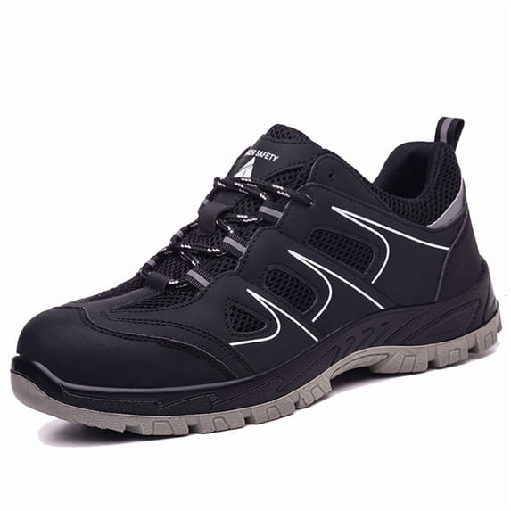AUXDIQ Safety Trainers Men Women Steel Toe Cap Work Shoes Comfy Construction Industrial Sneakers