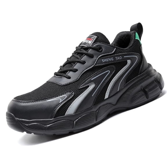 AUXDIQ Safety Trainers Men Women Steel Toe Cap Work Shoes Comfy Construction Industrial Sneakers