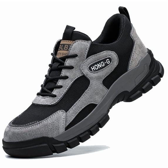 AUXDIQ Safety Trainers Men Women Steel Toe Cap Work Shoes Comfy Construction Industrial Sneakers