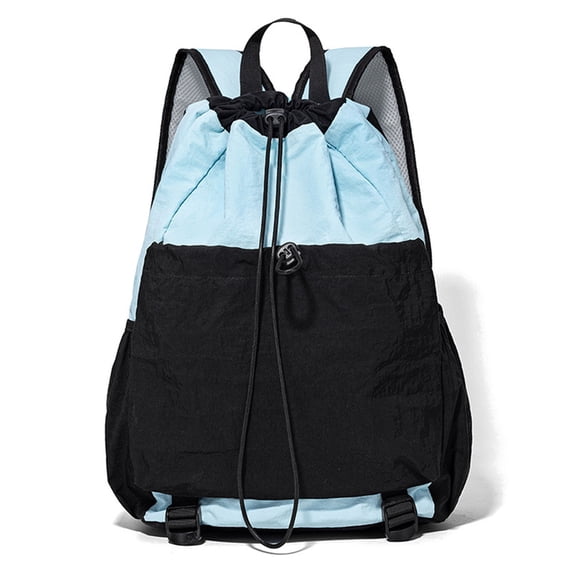 AUXDIQ Sports Drawstring Backpack for Men & Women 20L Travel Daypack Casaul Gym Bag Blue