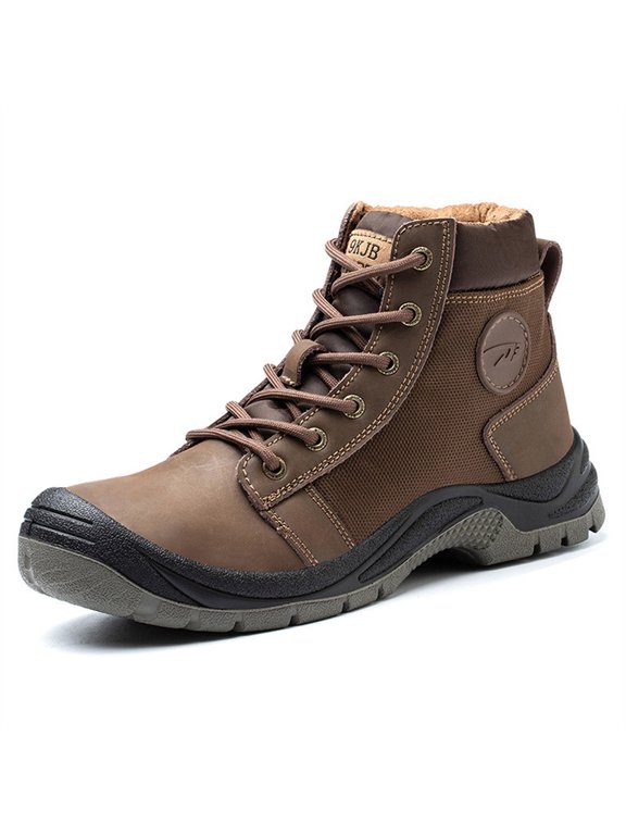 Steel Toe Cap Boots Mens Waterproof Work Safety Boots Lightweight Non-Slip Safety Shoes