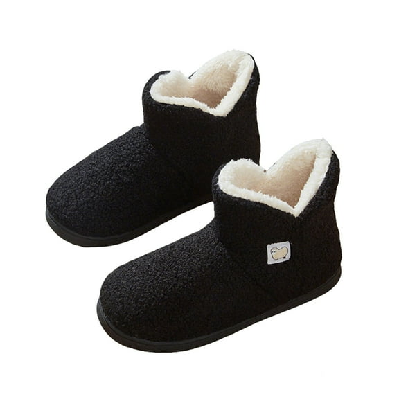 AUXDIQ Unisex Plush Ankle Boot Slippers Cozy House Booties for Women Men