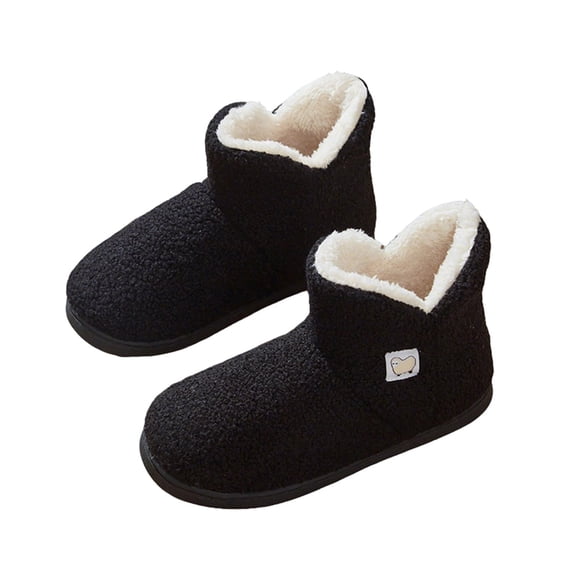 AUXDIQ Unisex Plush Ankle Boot Slippers Cozy House Booties for Women Men