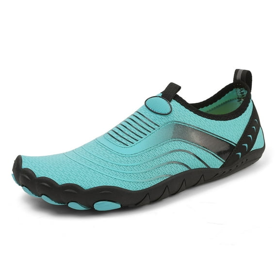 AUXDIQ Water Shoes Women Men Quick Dry Aqua Shoes Barefoot Beach Swim Shoes, Blue, 9 US