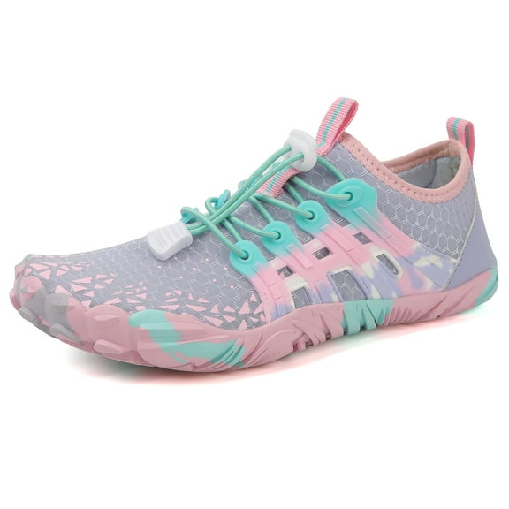 AUXDIQ Water Shoes Women Men Quick Dry Aqua Shoes Barefoot Beach Swim Shoes, Purple, 6 US