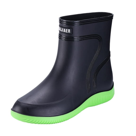 AUXDIQ Men Rain Boots Outdoor Garden Boots Waterproof Ankle Rain Shoes