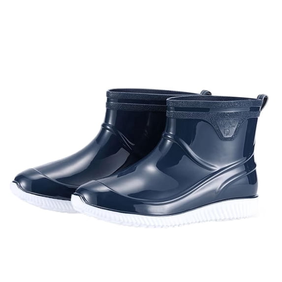 AUXDIQ Men Rain Boots Outdoor Garden Boots Waterproof Ankle Rain Shoes