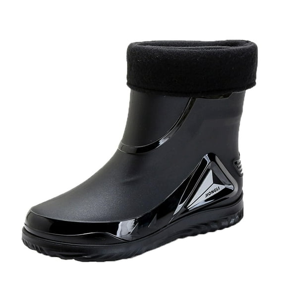 AUXDIQ Men Rain Boots Outdoor Garden Boots Waterproof Ankle Rain Shoes