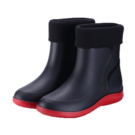AUXDIQ Men Rain Boots Outdoor Garden Boots Waterproof Ankle Rain Shoes